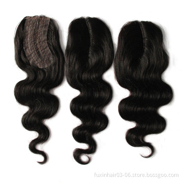 L-Part Lace Top Closure Brazilian Virgin Hair Natural Color 12" 14" Cheap Human Hair L Shape Lace Closures